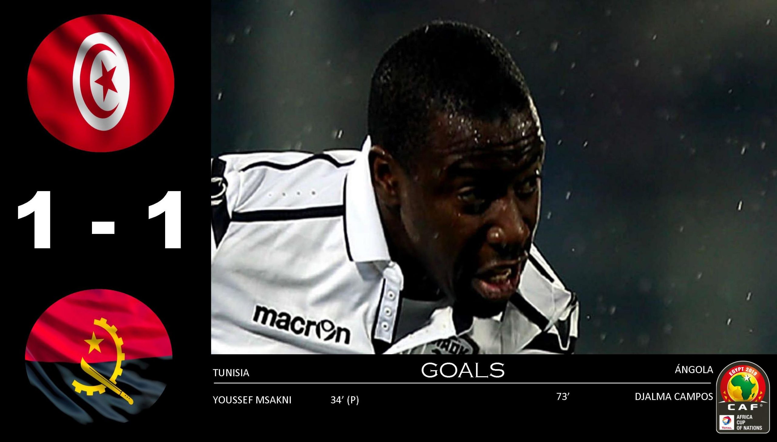 Angola earned a deserved draw against Tunisia courtesy of Djalma's equaliser