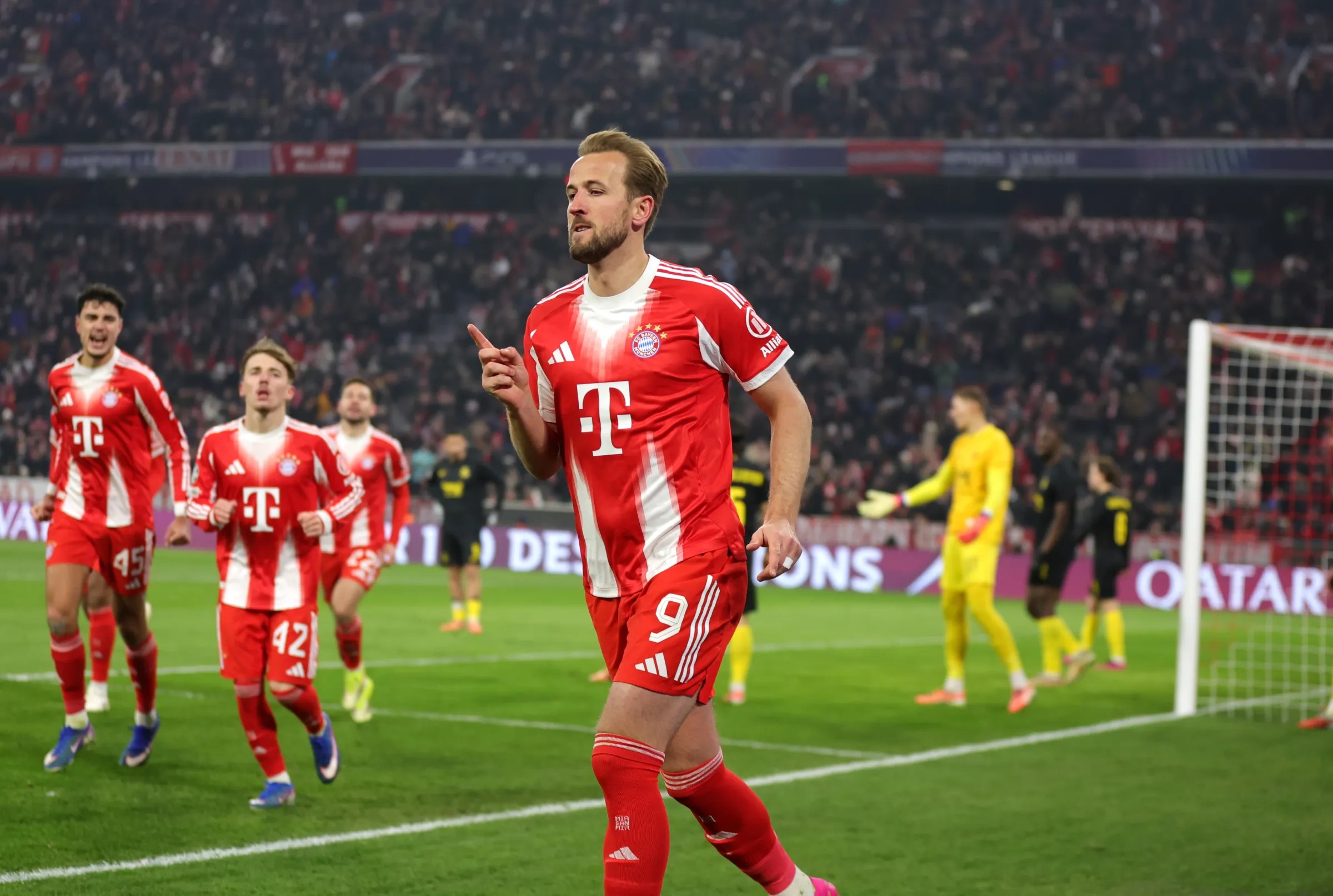 Kane Brace Powers Bayern Past Union SG Despite Kim Red Card