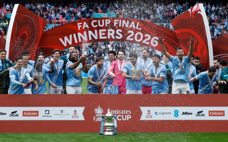 Manchester City Celebrate FA Cup Final Victory Over Chelsea
