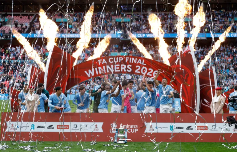 Manchester City Celebrate FA Cup Final Victory Over Chelsea
